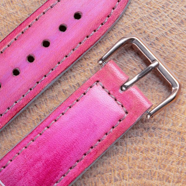 Ремінець із натуральної шкіри Pink для годинника Apple Watch (series 8/7/SE/6/5/4/3/2) SKU0040-14 фото