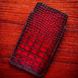 Чохол карман з натуральної шкіри під крокодила Crocodille для Xiaomi Series ручної роботи | Червоний SKU0010-6 фото 1