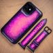 Чохол бампер зі натуральної шкіри Exclusive для Xiaomi Series ручне фарбування | Фіолетовий SKU0020-15 фото 9