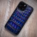 Чохол накладка зі шкіри крокодила Crocсo для Xiaomi Series пофарбований | Фіолетовий / Синій SKU0020-16 фото 1