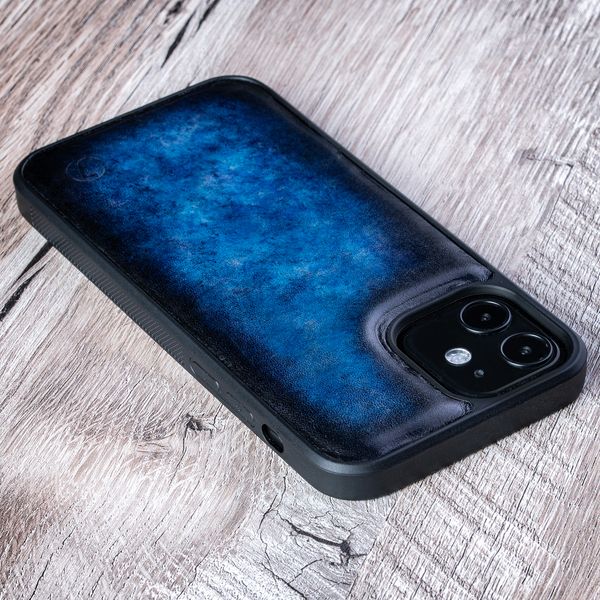 Чохол бампер зі натуральної шкіри Exclusive для Xiaomi Mi Series ручне фарбування | Синій SKU0020-8 фото
