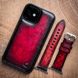 Чохол бампер зі натуральної шкіри Exclusive для Xiaomi Mi Series ручне фарбування | Червоний SKU0020-9 фото 7