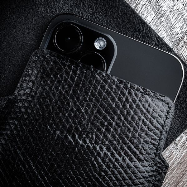 Чохол карман зі шкіри варана Monitor Lizard для Samsung A Series | Чорний SKU0010-7 фото