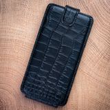 Croссo Leather Embossed Flip Case for Apple iPhone | Black SKU0030-2 photo