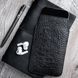 Crocodile Leather Pocket Case for Samsung M Series Handmade | Black SKU0010-1 photo 3