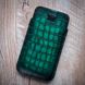 Чохол карман з натуральної шкіри під крокодила Crocodille для Samsung Note Series ручної роботи | Зелений SKU0010-10 фото 2