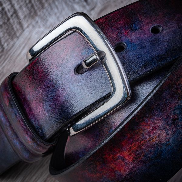 Gradient One Calf leather Belt | Violet-Dark Blue SKU0070-1 photo