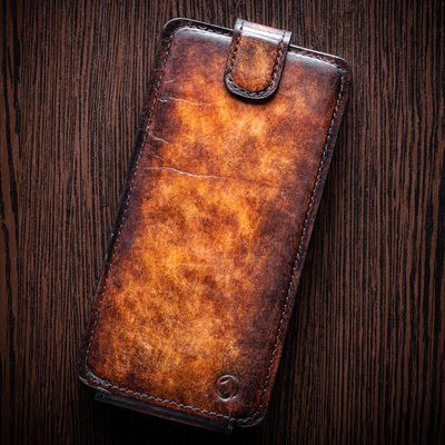 Exclusive Leather Flip Case for Xiaomi Mi Series Handmade | Brown SKU0030-4 photo