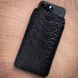 Чохол карман з натуральної шкіри під крокодила Crocodille для Samsung M Series ручної роботи | Чорний SKU0010-4 фото 3