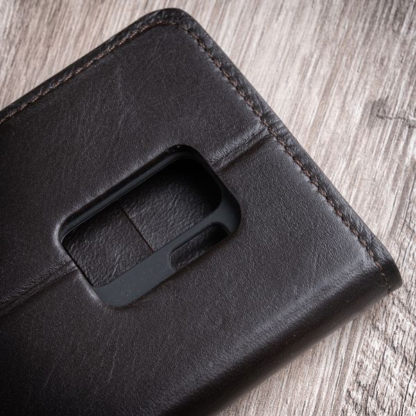 Классический кожаный чехол книга ELITE для Samsung M Series | ручной работы | Коричневый SKU0001-5 фото
