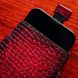 Чохол карман з натуральної шкіри під крокодила Crocodille для Apple Iphone ручної роботи | Червоний SKU0010-6 фото 3