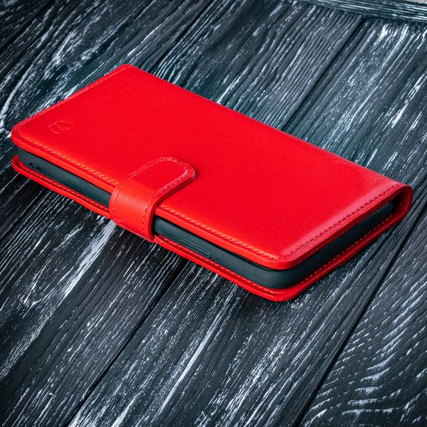 Классический кожаный чехол книжка ELITE для Xiaomi Mi Series ручной работы | Красный SKU0001-2 фото