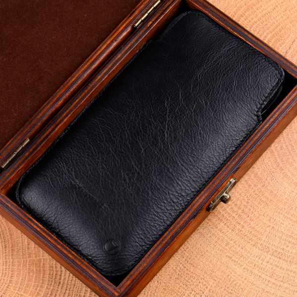 Чохол карман з натуральної шкіри Black для Xiaomi Mi Series ручної роботи | Чорний SKU0010-12 фото