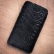 Чохол карман з натуральної шкіри під крокодила Crocodille для Samsung A Series ручної роботи | Чорний SKU0010-4 фото 2