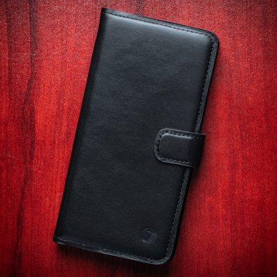 Классический кожаный чехол книжка ELITE для Xiaomi Mi Series ручной работы | Черный | Глянец SKU0001-4 фото