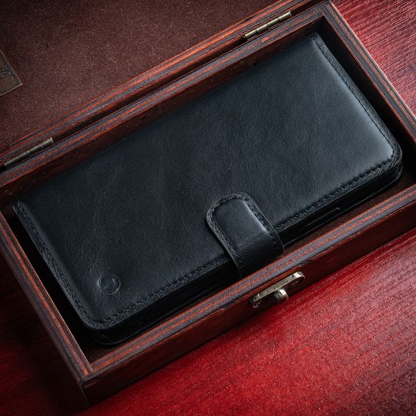 Класичний шкіряний чохол книжка ELITE для Xiaomi Mi Series ручної роботи | Чорний | Глянець SKU0001-4 фото
