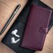 Классический кожаный чехол-книжка ELITE для Samsung Series S ручной работы | Бордо SKU0001-1 фото 8