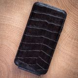 Liberty Leather Flip Case for Apple iPhone Crocodile Leather | Brown SKU0030-5 photo