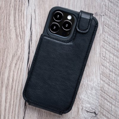 ELITE flip leather case for Apple Iphone | Black SKU0030-7 photo