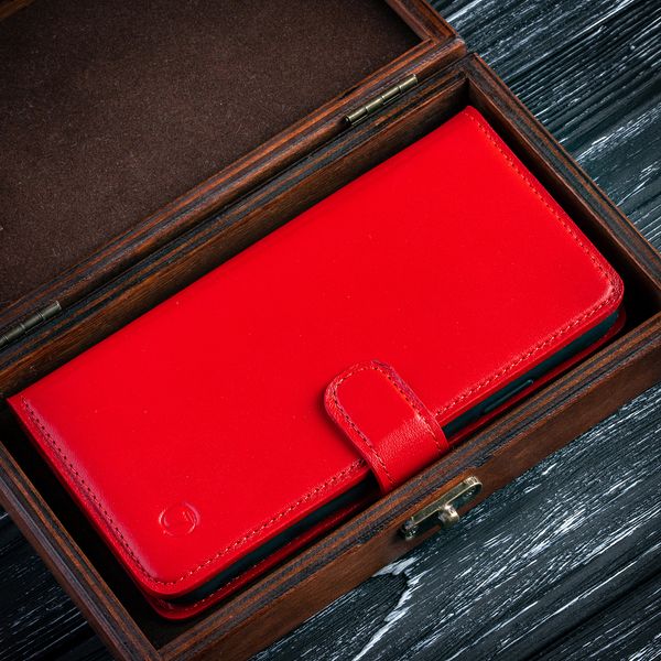 Класичний шкіряний чохол книжка ELITE для Xiaomi Series ручної роботи | Червоний SKU0001-2 фото