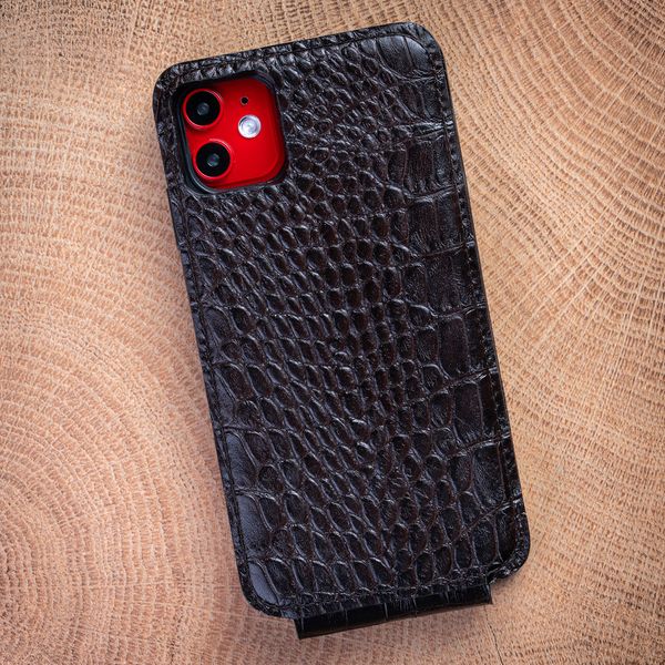 Liberty Leather Flip Case for Samsung Series S Crocodile Leather | Brown SKU0030-5 photo