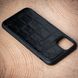 Чохол бампер зі шкіри крокодила Crocodille для Apple Iphone ручна робота | Чорний SKU0020-1 фото 3