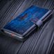 Vintage Leather Book Case Exclusive for Xiaomi Mi Series | Handmade | Blue SKU0003-4 photo 5