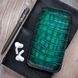 Чохол карман з натуральної шкіри під крокодила Crocodille для Xiaomi Mi Series ручної роботи | Зелений SKU0010-10 фото 8