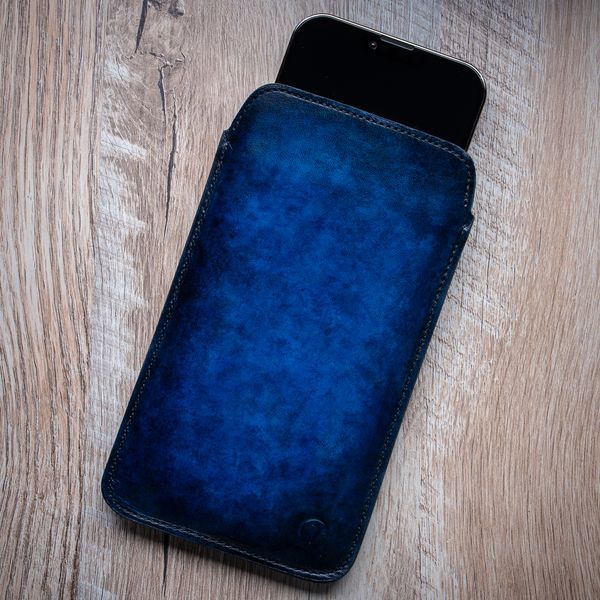 Подарочный набор Blue из натуральной кожи (карман + ремешок) SKU0150-5 фото