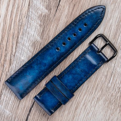 Natural Leather Blue Strap for Watch SKU0040-15 photo