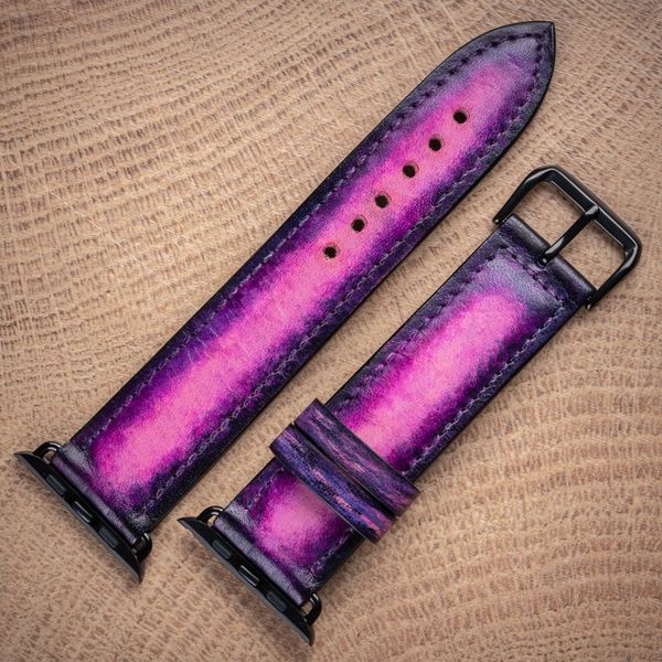 Подарунковий набір Purple із натуральної шкіри (накладка + ремінець) SKU0150-8 фото