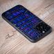 Чехол накладка из кожи крокодила Crocсo для Samsung A Series окрашен | Фиолетовый / Синий SKU0020-16 фото 3