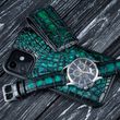 Premium Crocodile Leather Gift Set | Green