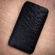 Чехол карман из натуральной кожи под крокодила Crocodille для Xiaomi Mi Series ручной работы | Черный SKU0010-4 фото 1