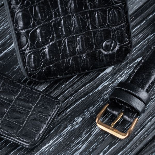 VIP Crocodile Leather Gift Set, Spike | Black SKU0150-2 photo