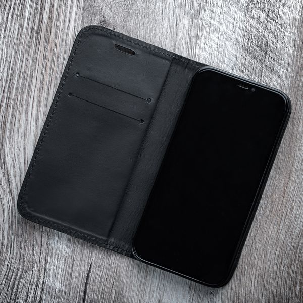 Чохол книжка Liberty із натуральної шкіри для Xiaomi Series | Чорний SKU0005-1 фото
