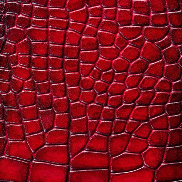 Чехол карман из натуральной кожи под крокодила Crocodille для Xiaomi Mi Series ручной работы | Красный SKU0010-6 фото