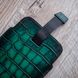 Чохол карман з натуральної шкіри під крокодила Crocodille для Xiaomi Series ручної роботи | Зелений SKU0010-10 фото 5