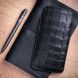 Чехол карман из телячьей кожи под крокодила Сhic Сrocodile для Xiaomi Mi Series ручной работы | Черный SKU0010-8 фото 7