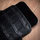 Чехол карман из телячьей кожи под крокодила Сhic Сrocodile для Xiaomi Mi Series ручной работы | Черный SKU0010-8 фото 3