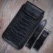 Closed Crocodile Leather Pocket Case for Xiaomi Mi Series with Clasp | Black SKU0010-9 photo 7