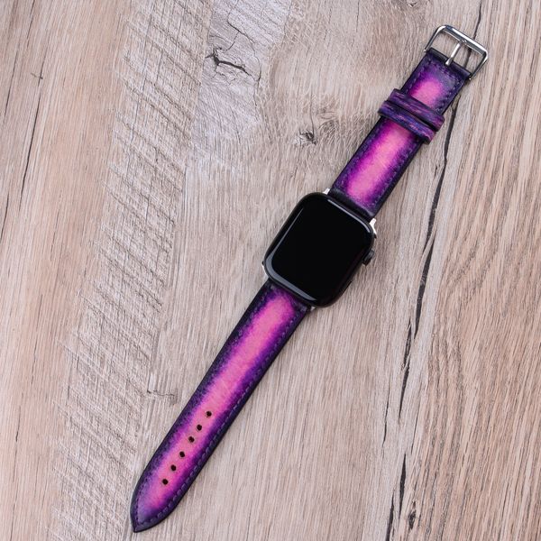 Ремінець із натуральної шкіри Purple для годинника SKU0040-13 фото