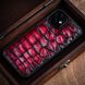Чехол накладка из кожи крокодила Crocсo для Xiaomi Mi Series окрашен | Красный SKU0020-11 фото 6