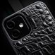 Чохол бампер зі шкіри алігатора Alligator для Apple Iphone ручна робота | Чорний SKU0020-2 фото 6