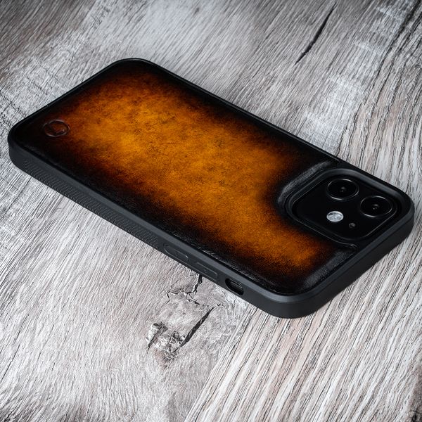 Чохол бампер зі натуральної шкіри Exclusive для Xiaomi Series ручне фарбування | Золотий SKU0020-10 фото