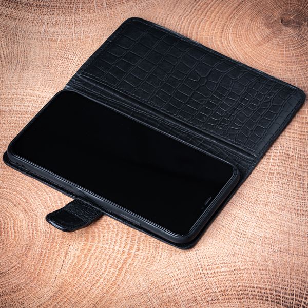 Crocodile Leather Book Case for Samsung Note Series | Black SKU0002-1 photo