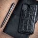 Чохол бампер зі шкіри крокодила Crocodille для Xiaomi Mi Series ручна робота | Чорний SKU0020-1 фото 6