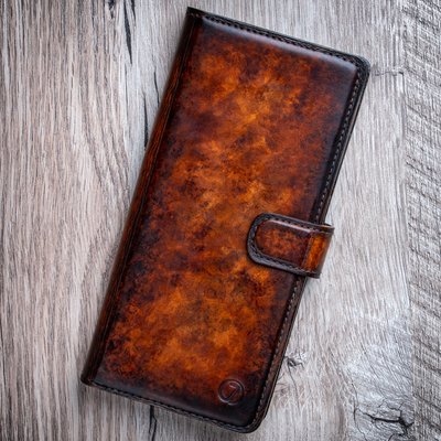 Винтажный кожаный чехол книга Exclusive для Samsung M Series | Мрамор SKU0003-2 фото