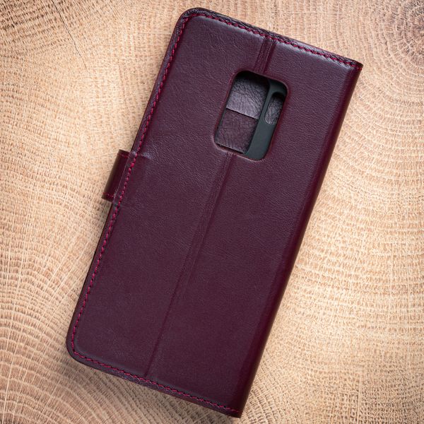 Classic handmade leather book сases ELITE for Samsung Series S | Bordeaux SKU0001-1 photo