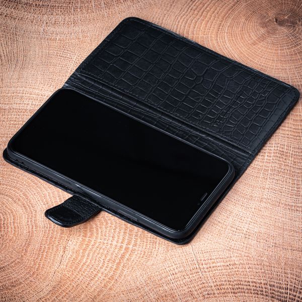 Crocodile Leather Book Case for Xiaomi Mi Series | Black SKU0002-1 photo